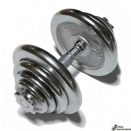 Наборная гантель 20 кг FitLogic. FitLogic Chrome Dumbbell 20 kg.