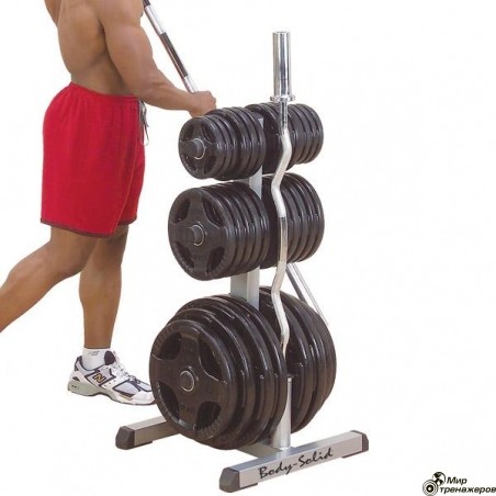 Стойка под диски и грифы Body-Solid Olympic Plate Tree Bar Holder