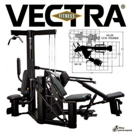 Силовой комплекс VECTRA FITNESS VX18 трехсторонний